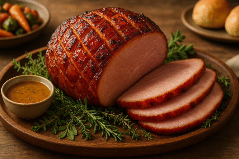  Glazed ham with a special twist